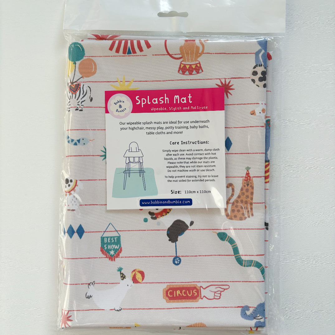 Bobbin & Bumble Highchair Splash Mat - Vintage Circus