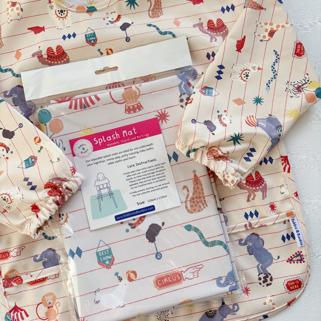 Bobbin & Bumble Highchair Splash Mat - Vintage Circus