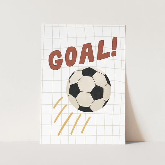 Kid of the Village Goal Art Print - White