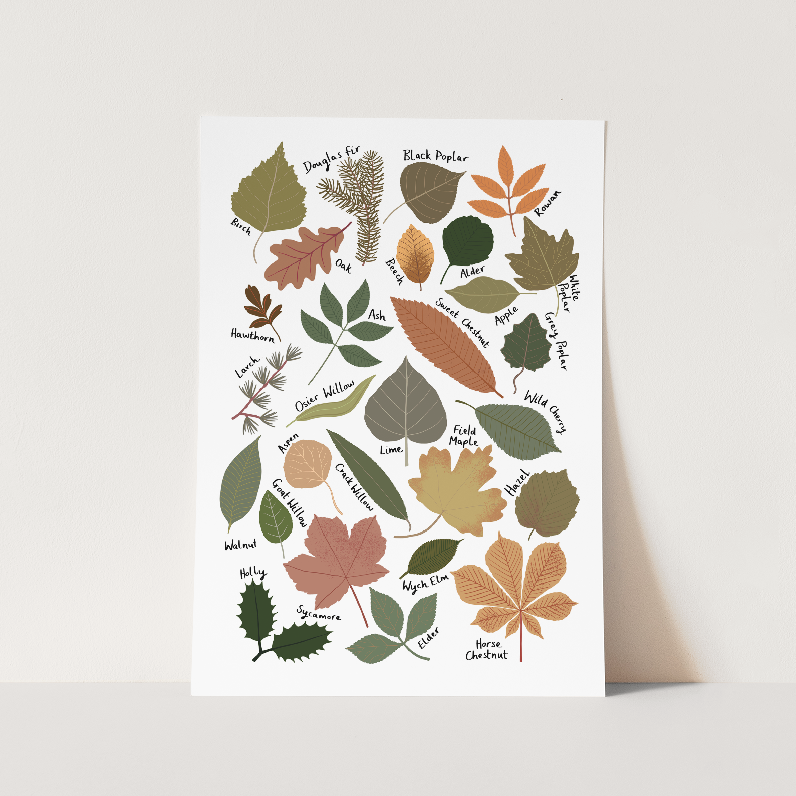 Kid of the Village Leaf Chart Art Print