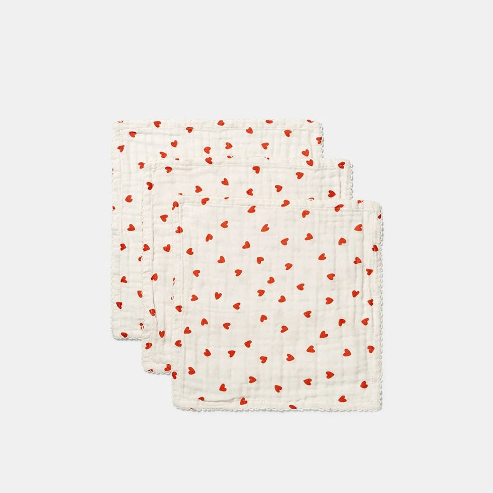 Dear April Ren 3-Pack Organic Washcloths - Little Love