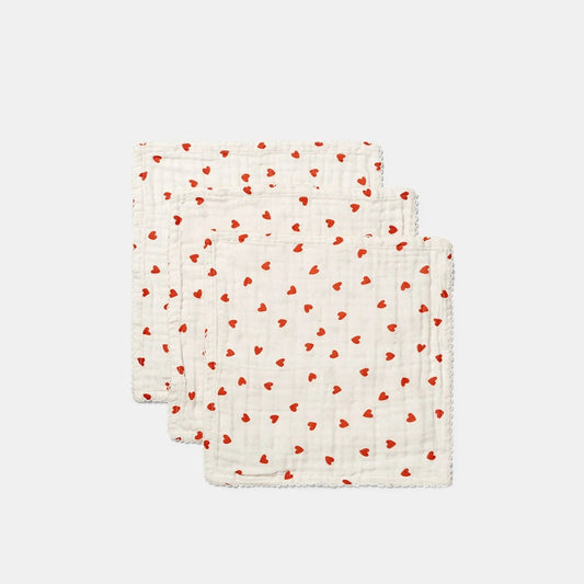 Dear April Ren 3-Pack Organic Washcloths - Little Love