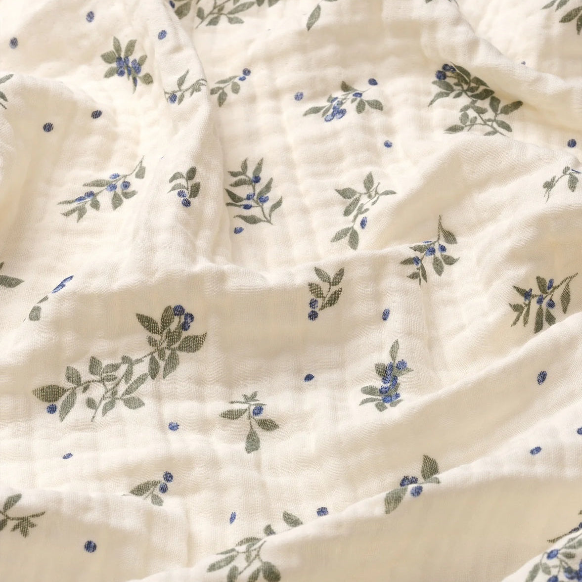 Dear April Murray Organic Muslin Swaddle - Blueberries