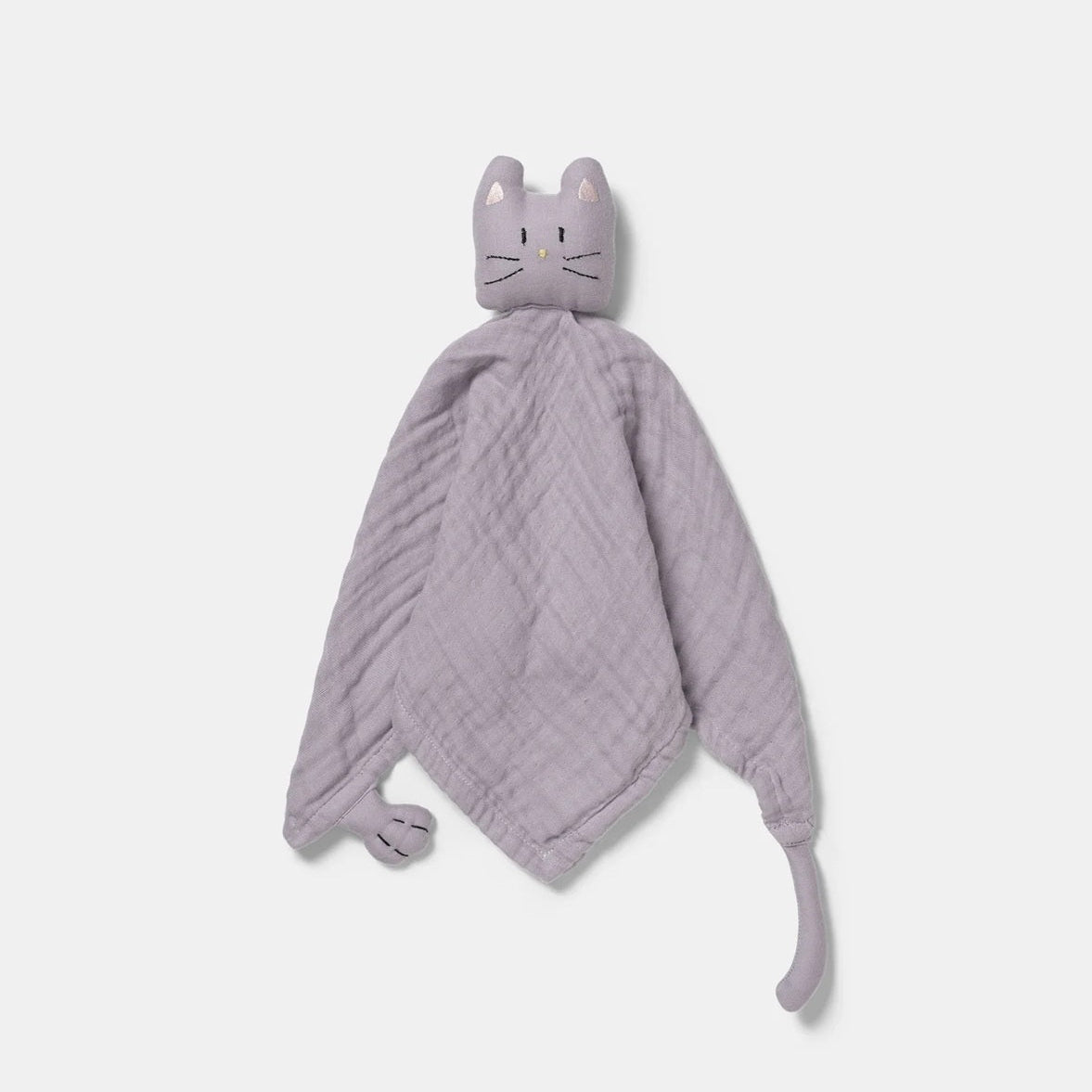 Dear April Kitty Organic Muslin Cuddle Cloth - Lavender