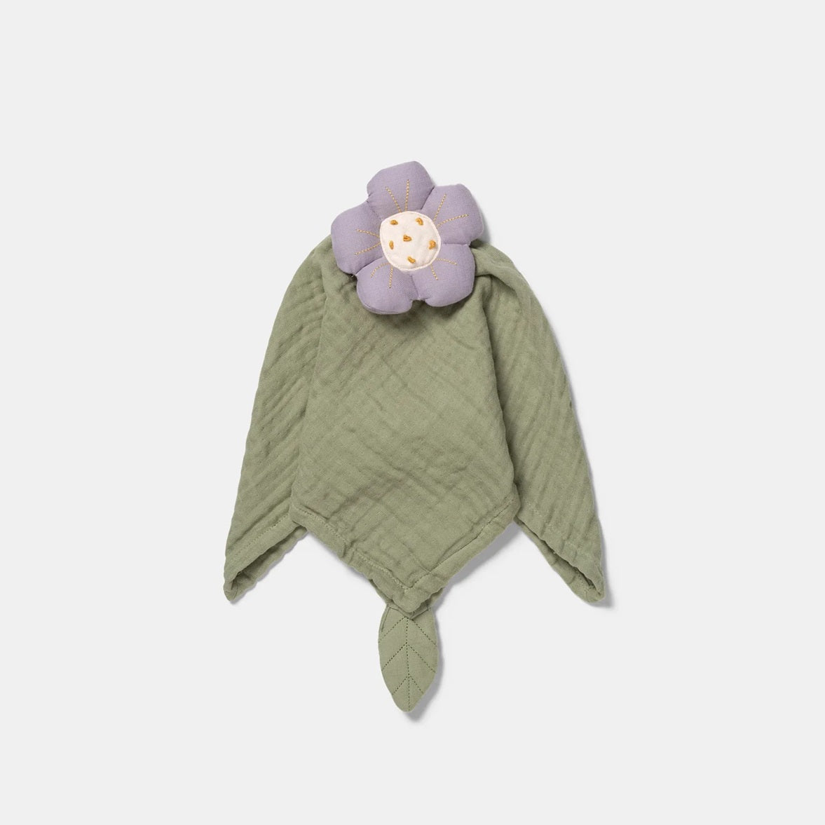 Dear April Fleur Organic Muslin Cuddle Cloth - Forest Green