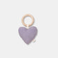 Dear April Lara Heart Rattle Teether - Lavender
