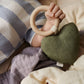 Dear April Lara Heart Rattle Teether - Forest Green