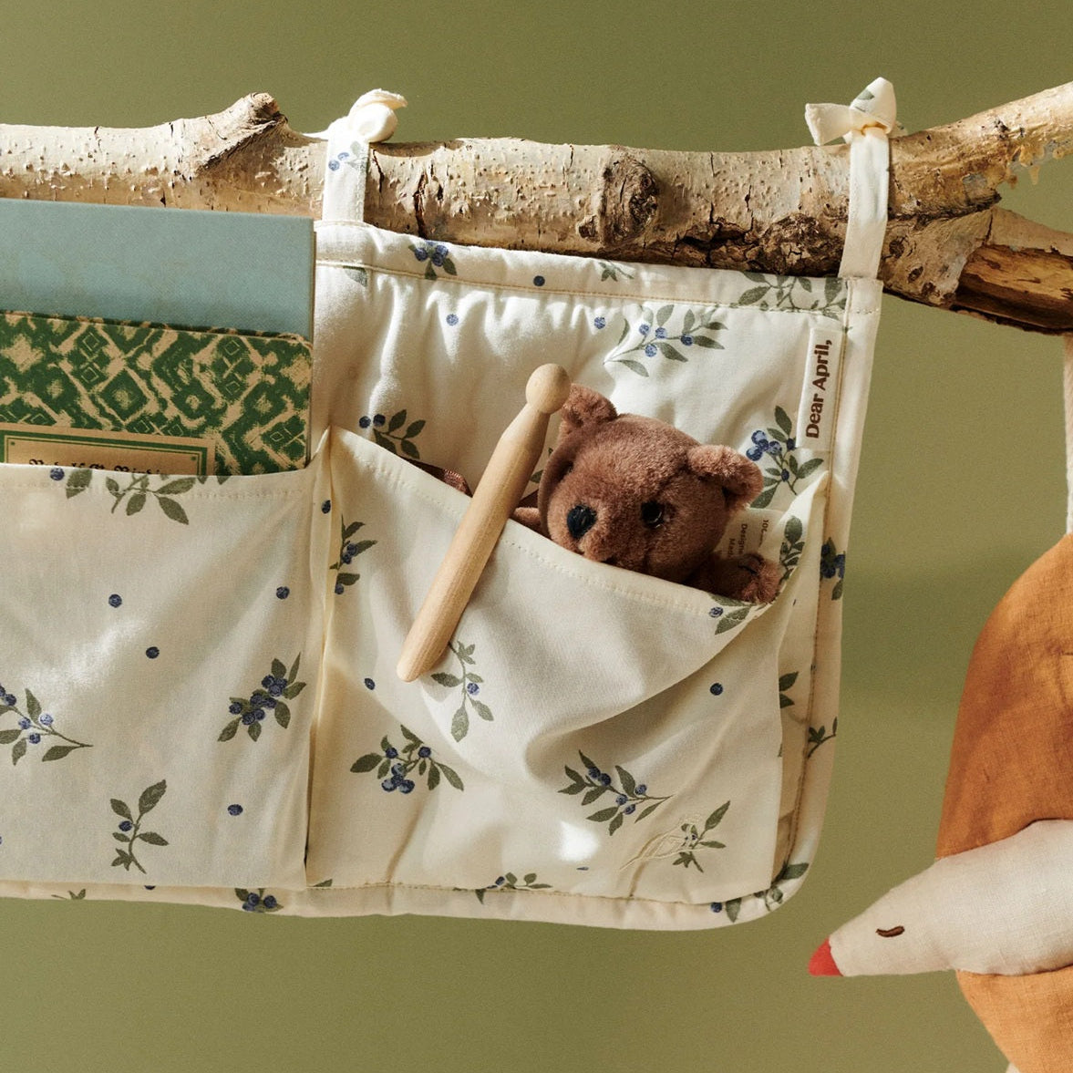 Dear April Polly Bed Pocket - Blueberries