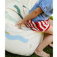 Dear April Bay Embroidered Bean Bag - Big Waves