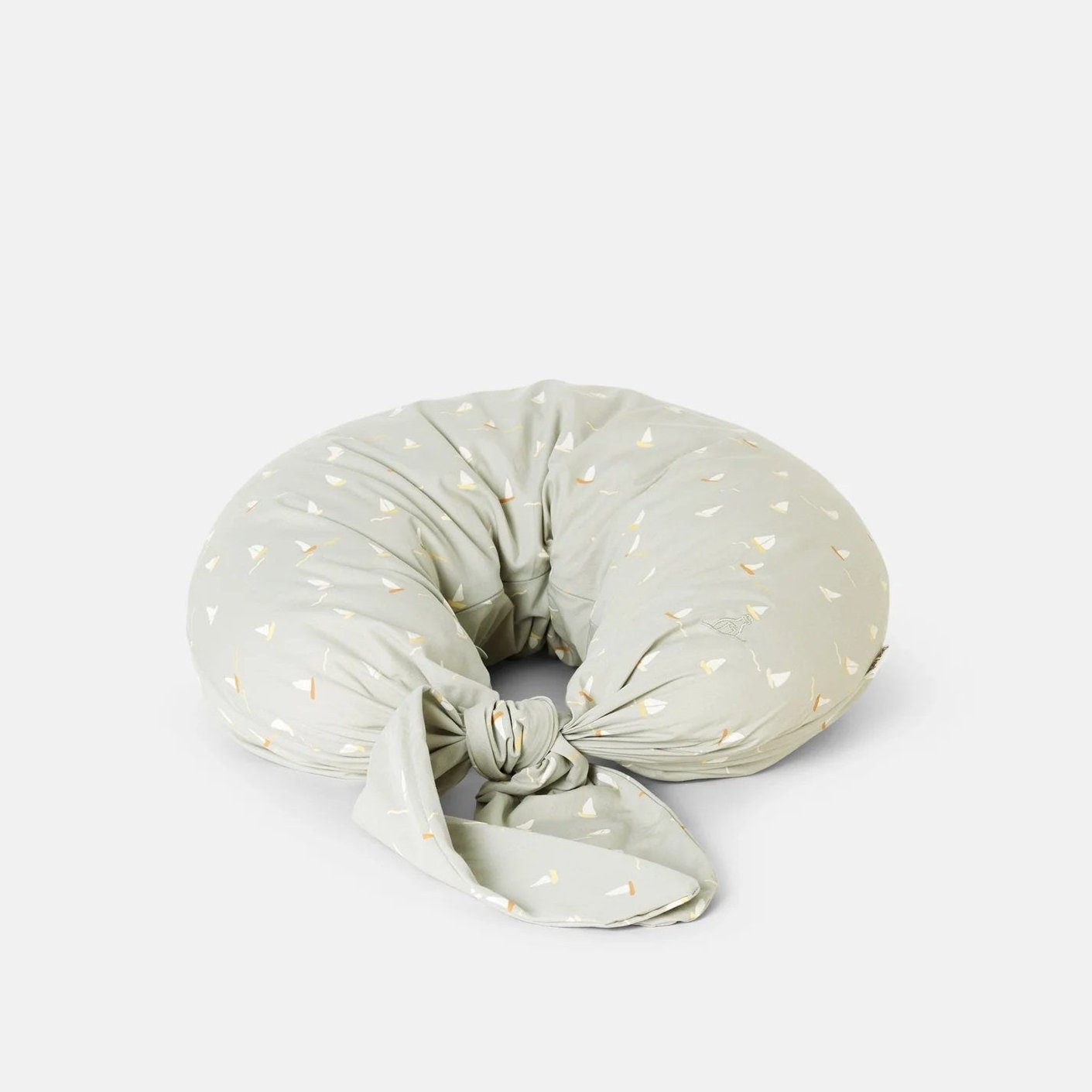 Dear April Nursing Pillow with Long Tie - Sailboats