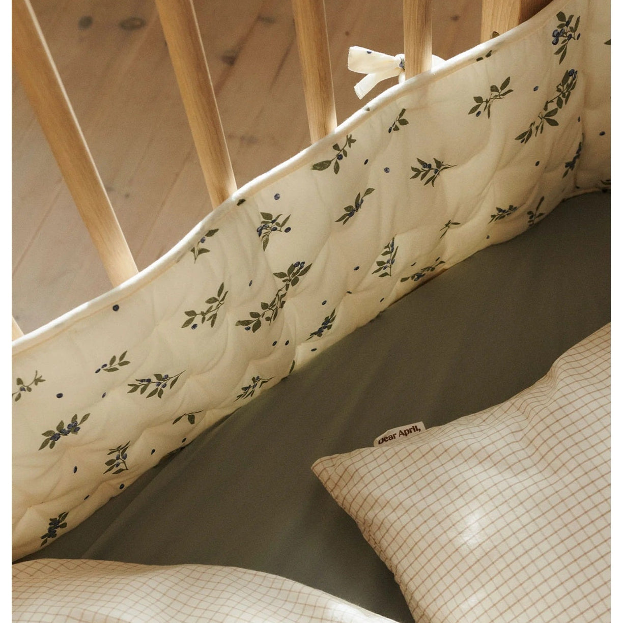 Dear April Nori Cot Bumper - Blueberries