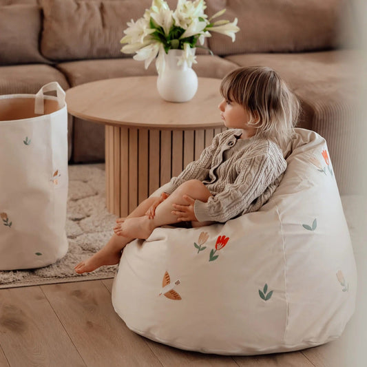 Dear April Embroidered Bean Bag - Songbirds