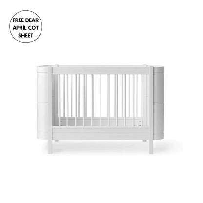 Oliver Furniture Wood Mini+ Cot Bed Incl. Junior Kit - White