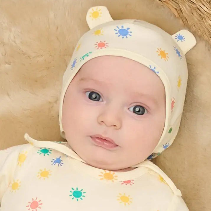 The Bonniemob Dilly Rainbow Sunshine Baby Bonnet Hat