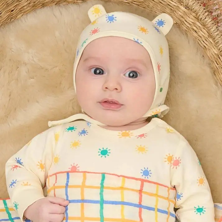 The Bonniemob Dilly Rainbow Sunshine Baby Bonnet Hat