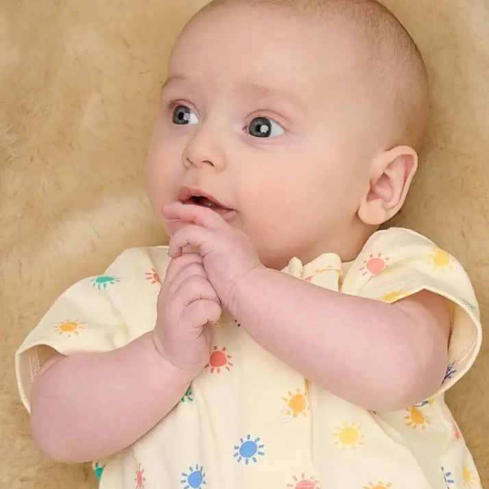 The Bonniemob Dinky Rainbow Sunshine Short Sleeve Playsuit