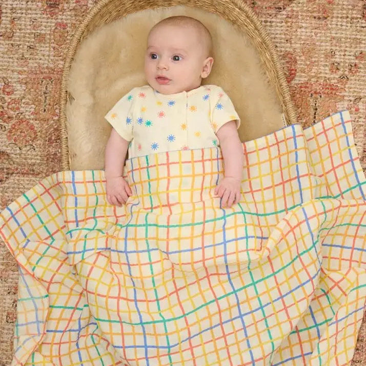 The Bonniemob Dinky Rainbow Sunshine Short Sleeve Playsuit