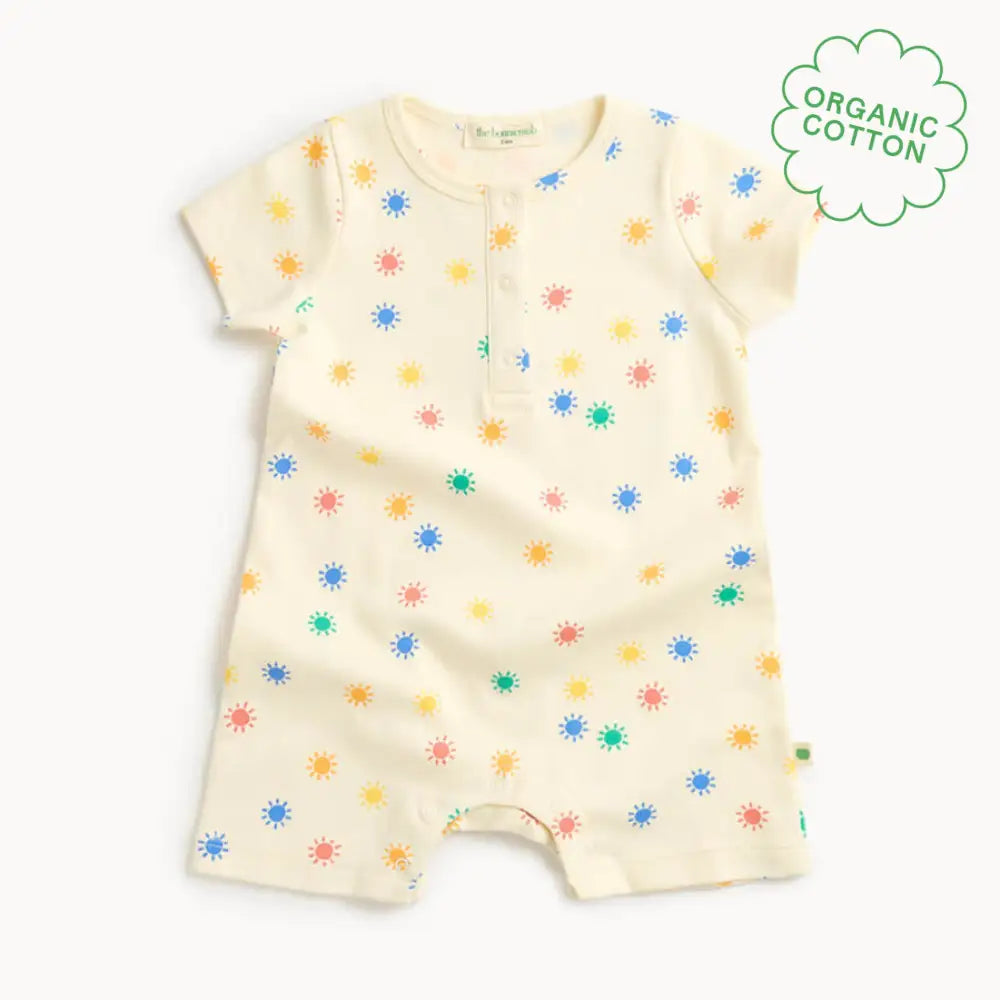 The Bonniemob Dinky Rainbow Sunshine Short Sleeve Playsuit