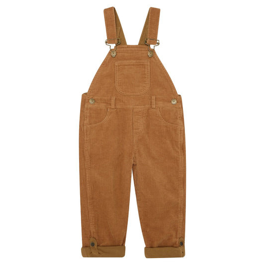 Dotty Dungarees Fawn Chunky Cord Dungarees