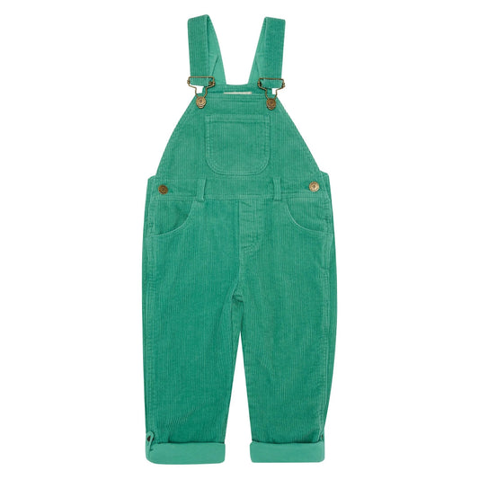 Dotty Dungarees Emerald Chunky Cord Dungarees