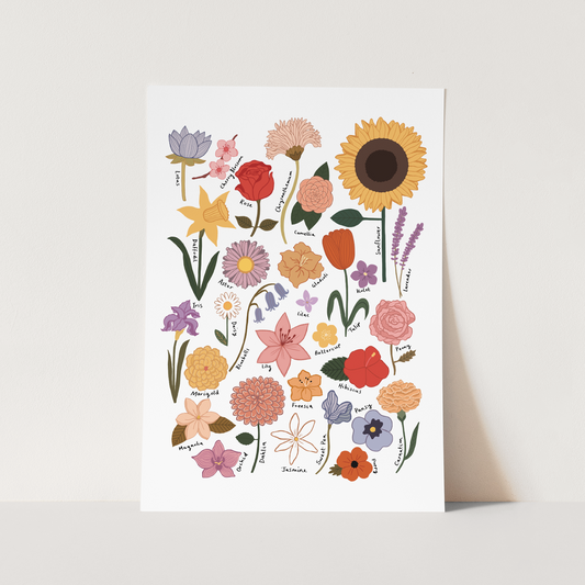 Kid of the Village Flower Chart Art Print