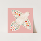 Kid of the Village Floral Dove Art Print - Pink
