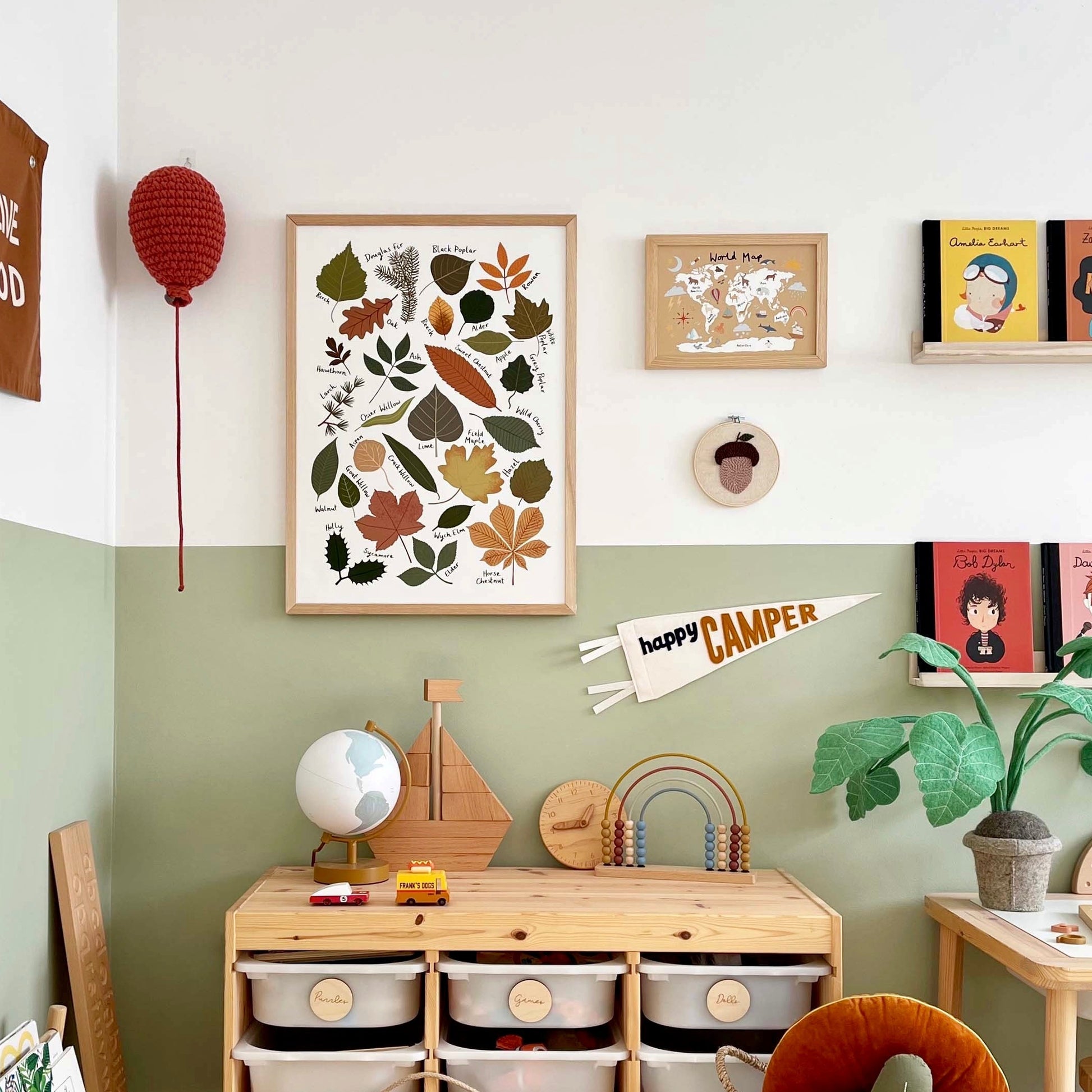 Kid of the Village World Map Art Print - Sand