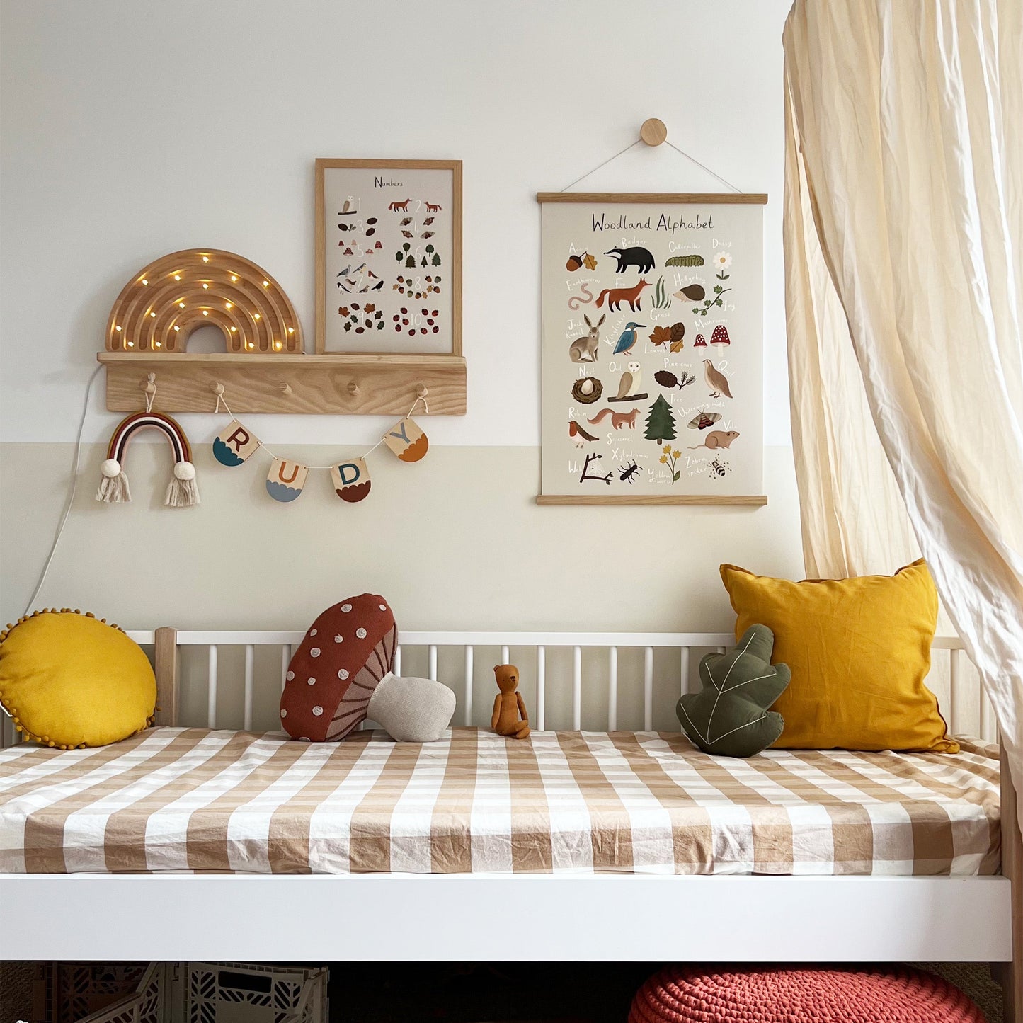 Kid of the Village Woodland Numbers Art Print - Stone