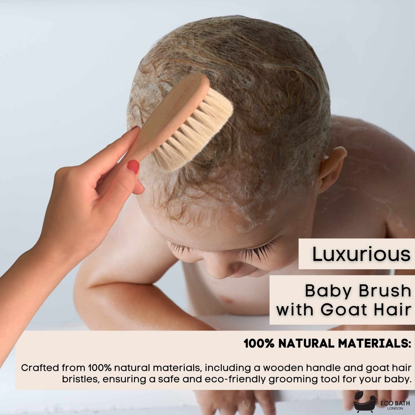 Eco Bath London Ultra Soft Baby Brush with Goat Hair