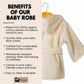 Eco Bath London Organic Cotton Baby Bathrobe - 0-5 Years
