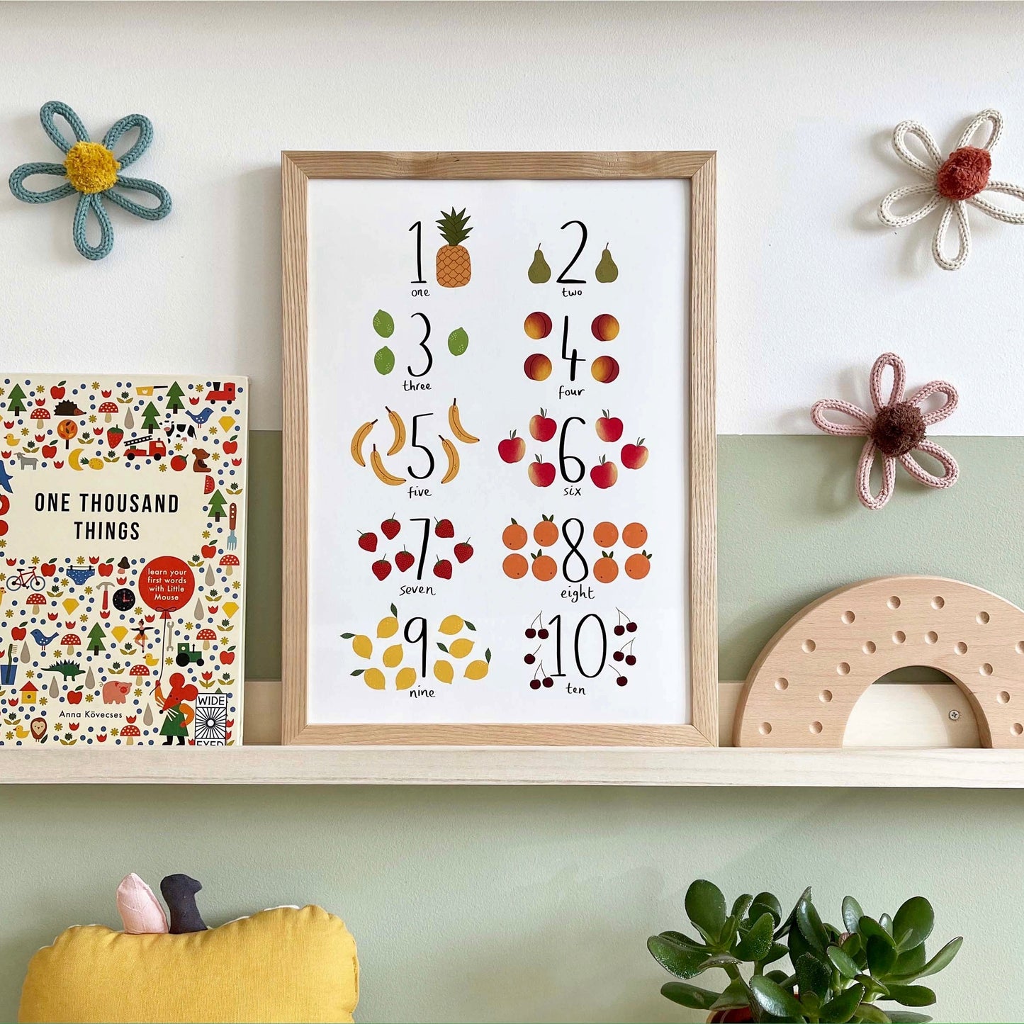 Kid of the Village Counting Fruit Art Print