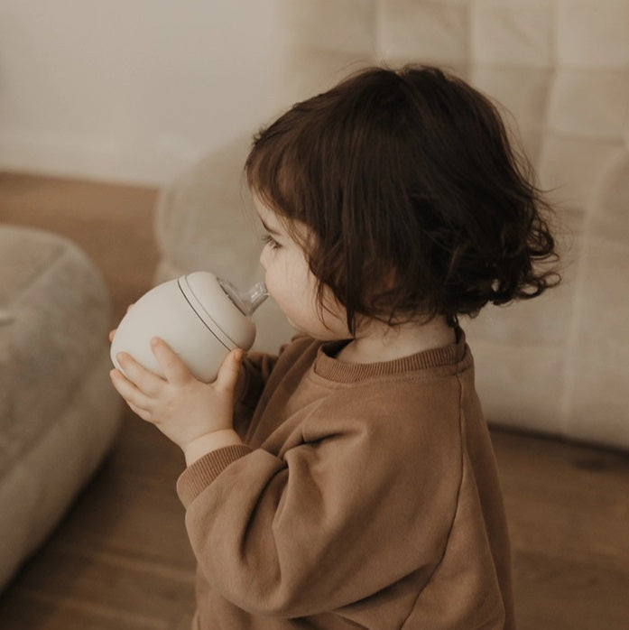 Elhee Silicone Bubble Learning Sippy Cup - 240ml - Sand