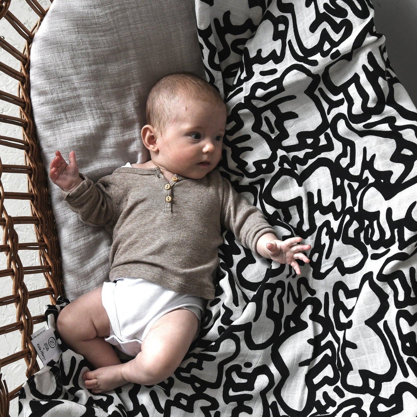 Etta Loves x Keith Haring Sensory Muslin Baby Blanket