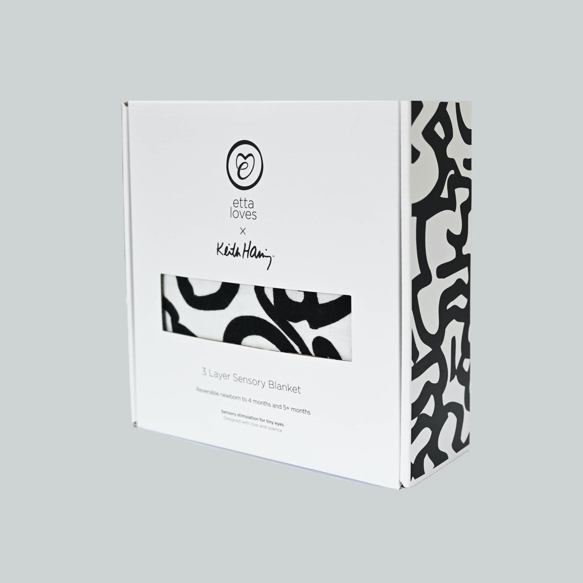 Etta Loves x Keith Haring Sensory Muslin Baby Blanket