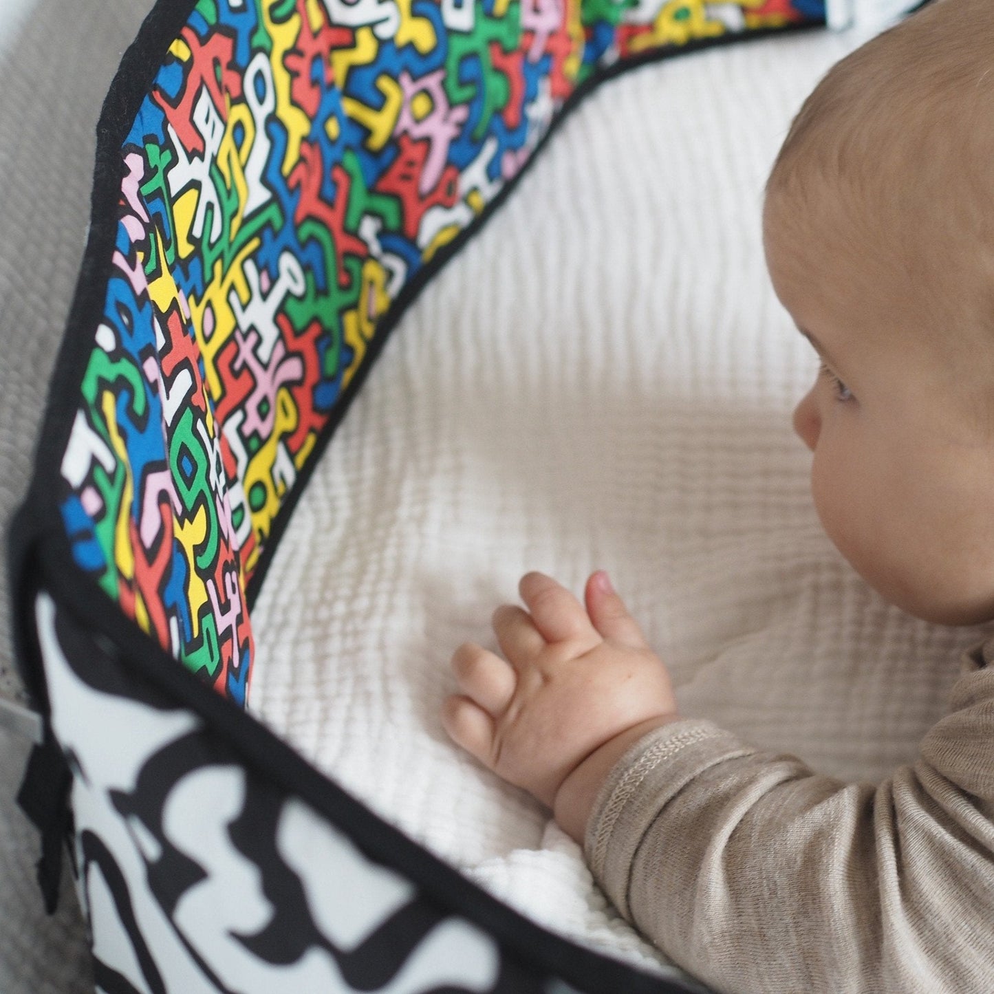 Etta Loves x Keith Haring Reversible Baby Sensory Strip