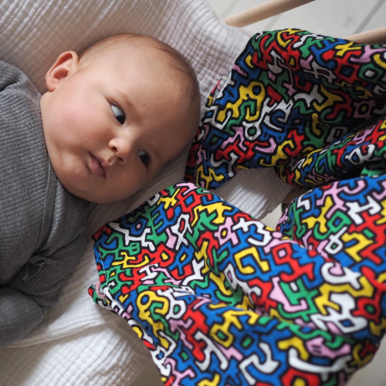 Etta Loves x Keith Haring Organic Sensory XL Muslin Cloth - Brazil