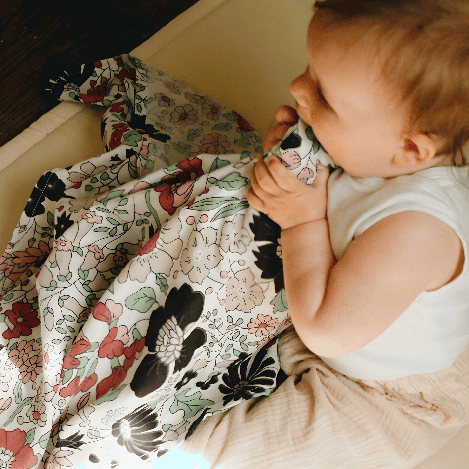 Etta Loves x Liberty Baby Sensory XL Muslin Swaddle - Wharfedale Meadow