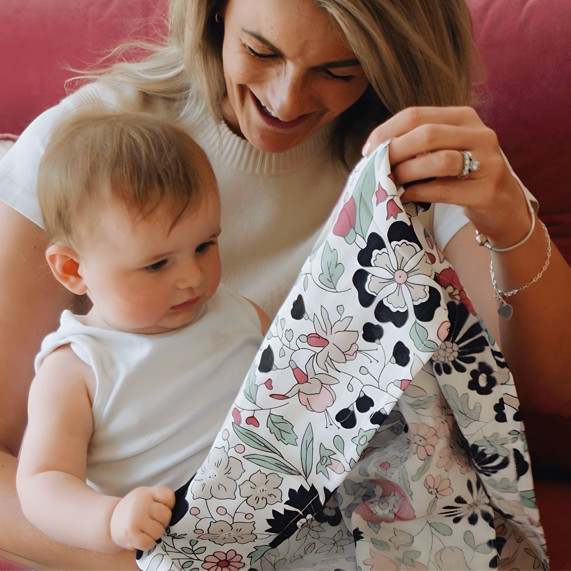Etta Loves x Liberty Baby Sensory XL Muslin Swaddle - Wharfedale Meadow