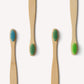 Wild & Stone Children's Bamboo Toothbrush - 4 Pack - Aqua