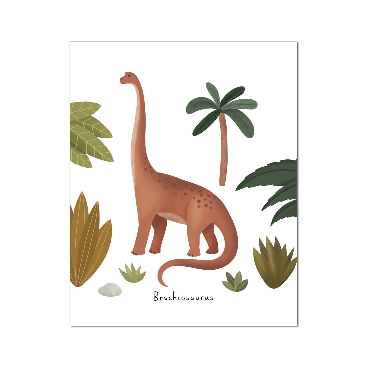 Kid of the Village Brachiosaurus Art Print