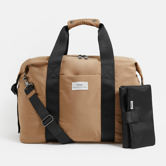 Finnsøn IDA Eco Holdall Changing Bag With Changing Mat - Camel