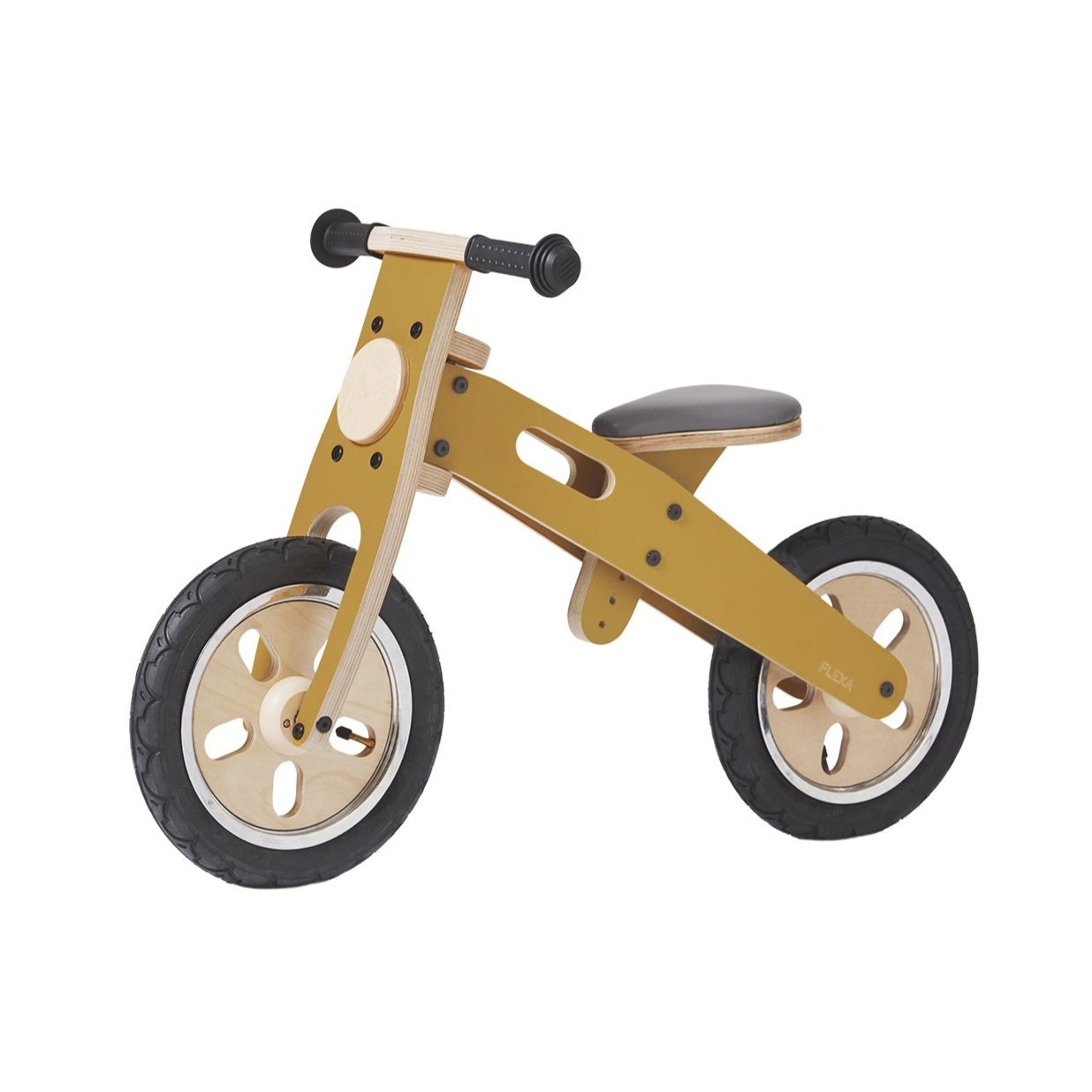 Flexa Wooden Balance Bike - Mustard