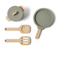 Flexa Wooden Toy Pot & Pan Set - Dusty Green