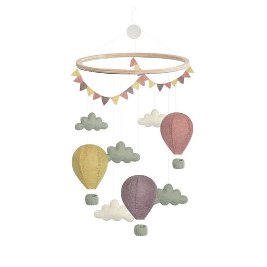 Gamcha Felt Baby Mobile - Air Balloons - Pastels