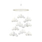 Gamcha Felt Baby Mobile - Clouds - White