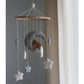 Gamcha Felt Baby Mobile - Bear, Moon & Stars - Grey