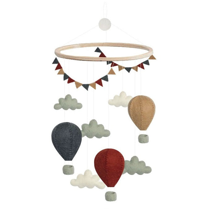 Gamcha Felt Baby Mobile - Air Balloons - Red/Blue