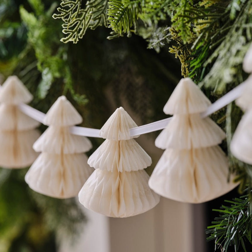 Cream Honeycomb Christmas Decorations by Ginger Ray