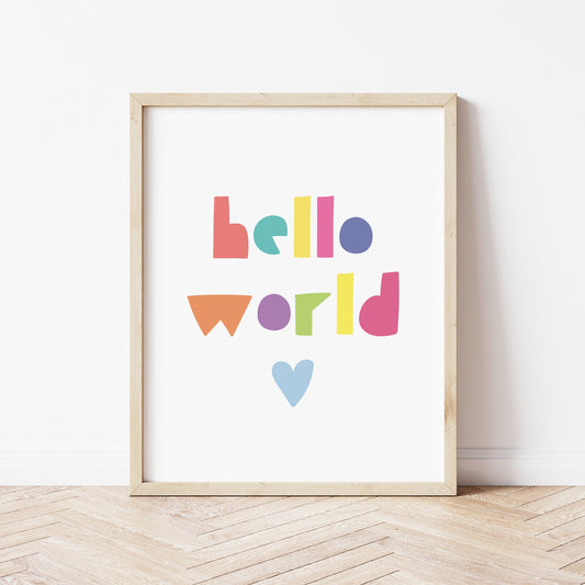 The Little Jones Hello World Print - Brights