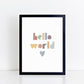 The Little Jones Hello World Print - Muted